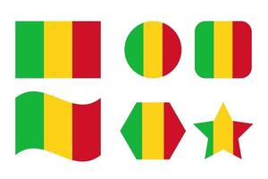 Mali flag simple illustration for independence day or election vector