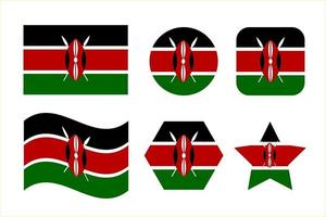 Kenya flag simple illustration for independence day or election vector