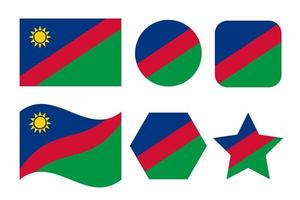 Ilustración simple de la bandera de Namibia para el día de la independencia o las elecciones vector
