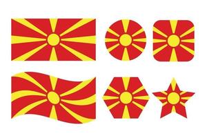 Macedonia flag simple illustration for independence day or election vector