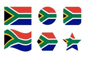 Ilustración simple de la bandera de Sudáfrica para el día de la independencia o las elecciones vector