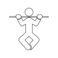 Man doing exercises icon People in motion active lifestyle sign vector