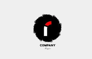 R red white black letter alphabet logo icon with grunge design for company and business vector