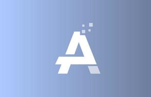Un icono de logotipo de letra del alfabeto azul blanco para empresas y empresas con diseño de color pastel vector