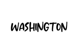 Washington city handwritten typography word text hand lettering. Modern calligraphy text. Black color vector