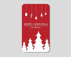 Merry Christmas Happy New Year Phone Concept vector