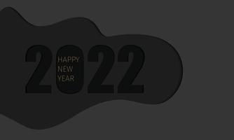 Happy New Year Simple Banner Paper Style vector