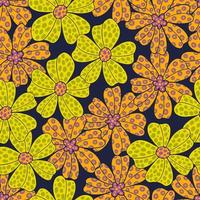 Seamles pattern big flower.Fashion print of textile.Vintage floral design vector