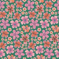 Seamles pattern flower.Fashion print of textile.Vintage floral design vector