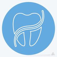 Icon Vector of Dental Floss - Blue Eyes Style