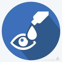 Icon Vector of Drop - Long Shadow Style