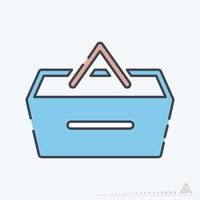 Vector Graphic of Lunch Basket - Line Cut Style