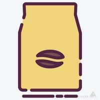 Icon Vector of Coffee Packets - Line Cut Style