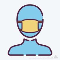 Icon Vector of Surgeon - Line Cut Style