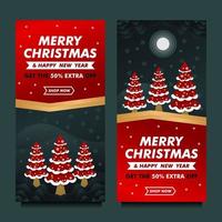 Christmas and new year mega sale banner with night background template vector