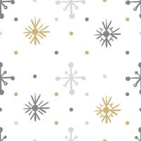 patrón simple sin fisuras con copos de nieve. Fondo de vector de invierno para papel de regalo festivo