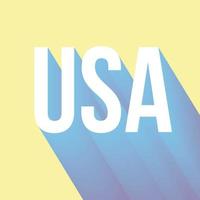 USA  Typography Design vector