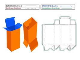 Auto bottom lock box or tuck top auto bottom lock box vector