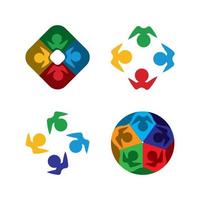 Community, network and social icon vector