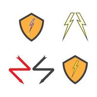 flash thunderbolt logo template vector