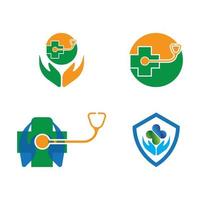 diseño de logotipo de salud médica vector