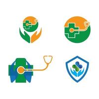 health medical logo design vector