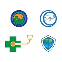 health medical logo design vector