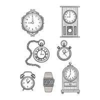 relojes set dibujo relojes temporizadores alarmas colección de imágenes