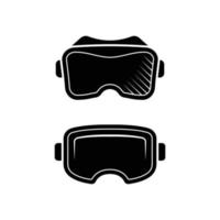 tecnología del futuro vr atracciones de juegos entretenimiento auriculares conjunto de diseño de logotipo vector