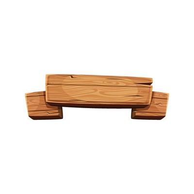 Wooden banners rustic signboards direction boards wooden blank ribbons design template