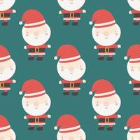 Christmas and New Year symbols Santa Clause. Vector seamless pattern. Digital paper. Desig element