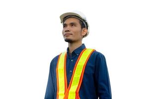 Worker Engineer Engineering Architecture construction on white background photo