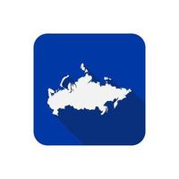 Square Map of Russia Vector Illustration with long shadow