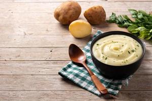 Mashed potatoes in a bowl photo