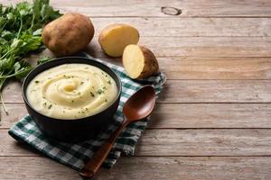 Mashed potatoes in a bowl photo