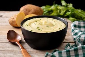 Mashed potatoes in a bowl photo