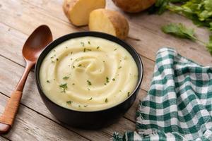 Mashed potatoes in a bowl photo