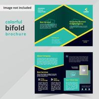 Creative Colorful Bi Fold Brochure Design magazine cover page design template vector