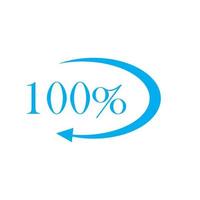 100 percent icon vector illustration design template