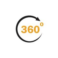 Logo de 360 grados vector