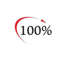 100 percent icon vector illustration design template