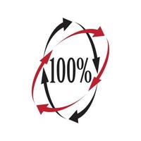 100 percent icon vector illustration design template