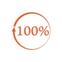 100 percent icon vector illustration design template