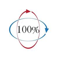 100 percent icon vector illustration design template