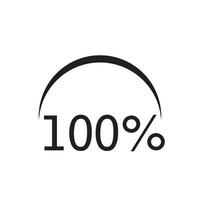 100 percent icon vector illustration design template