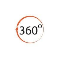 Logo de 360 grados vector