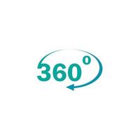 360 Degrees icon vector design template