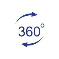 360 Degrees icon vector design template