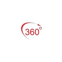 360 Degrees icon vector design template