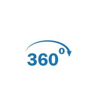 360 Degrees icon vector design template